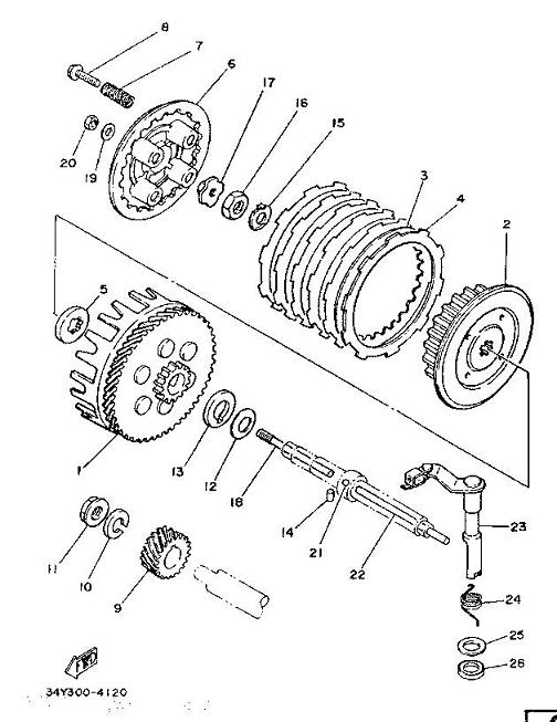 Commande d'embrayage pour Yamaha 125 DTLC - 10V main image 1